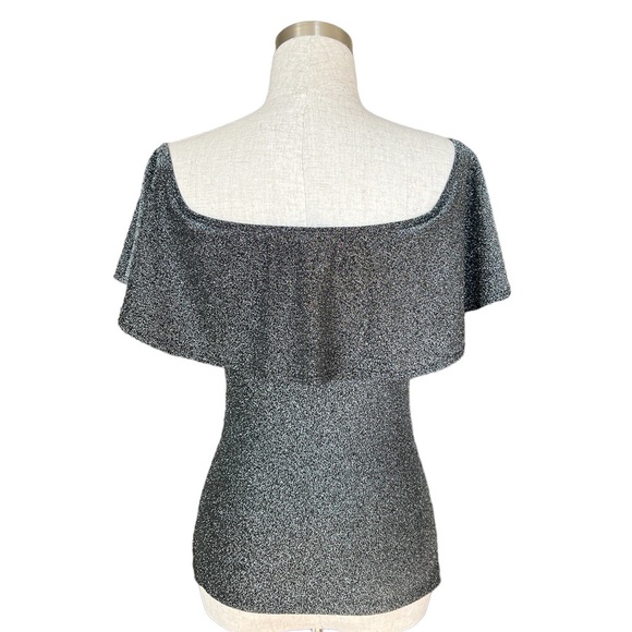 Chocolate U.S.A. Glitter Off-the-shoulder Top - Picture 2 of 4